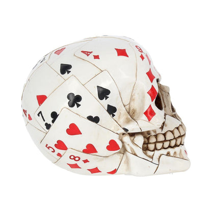 THE ORIGINAL PLAYING CARD SKULL - DEAD MAN'S HAND - ORNAMENT 15cm