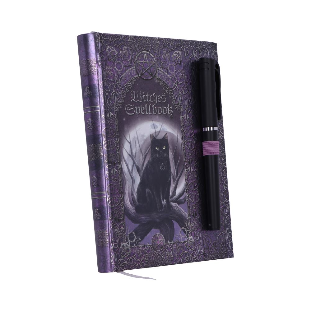 LUNA LAKOTA - OFFICIALLY LICENSED - BLACK CAT - EMBOSSED WITCHES SPELL BOOK & PEN