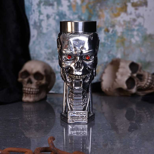 TERMINATOR 2 - OFFICIALLY LICENSED - TERMINATOR 2 'HEAD' GOBLET WITH STAINLESS STEEL LINER