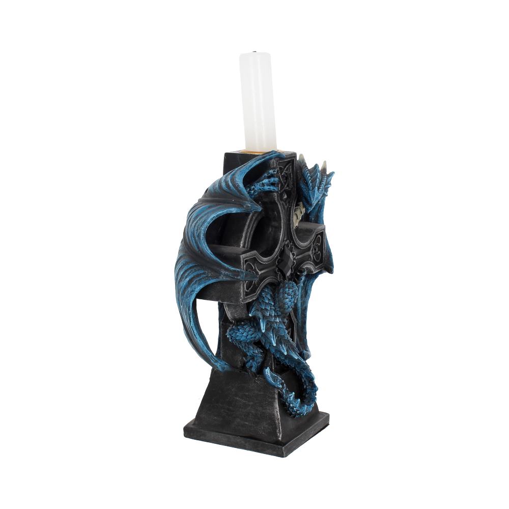 ANNE STOKES - OFFICIALLY LICENSED - DRACO CANDELA - GOTHIC CANDLE HOLDER - 18cm