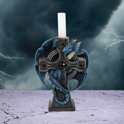 ANNE STOKES - OFFICIALLY LICENSED - DRACO CANDELA - GOTHIC CANDLE HOLDER - 18cm