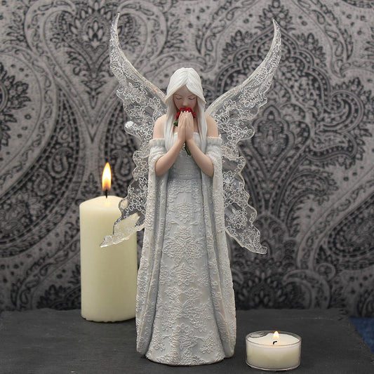 ANNE STOKES - OFFICIALLY LICENSED - ONLY LOVE REMAINS - GOTHIC - FAIRY - ANGEL - FIGURINE - ORNAMENT - 26cm