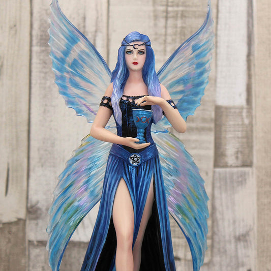 ANNE STOKES - OFFICIALLY LICENSED - ENCHANTMENT - GOTHIC - BLUE FAIRY FIGURINE - ORNAMENT - 26cm