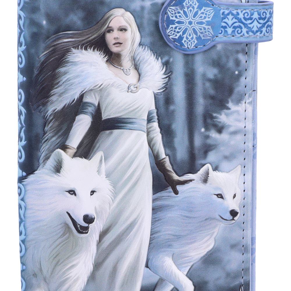 ANNE STOKES - OFFICIALLY LICENSED - WINTER GUARDIANS - WOLF - EMBOSSED PURSE - 18.5cm