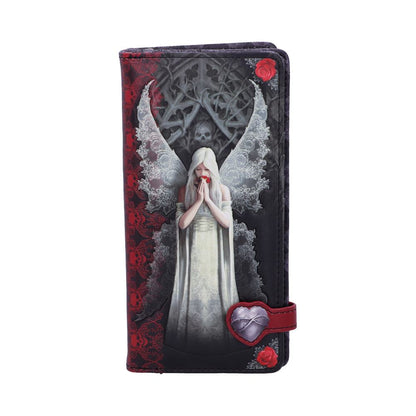 ANNE STOKES - OFFICIALLY LICENSED - ONLY LOVE REMAINS - GOTHIC - ANGEL - EMBOSSED PURSE - 18.5cm