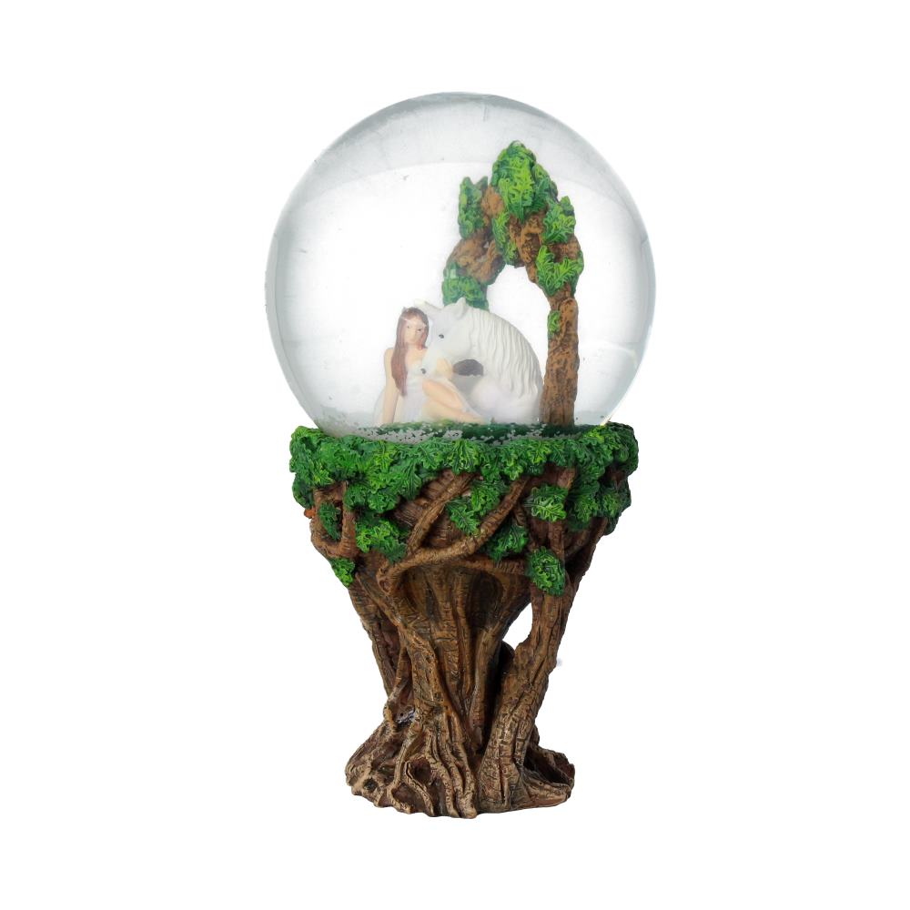 ANNE STOKES - OFFICIALLY LICENSED - PURE HEART - UNICORN - SNOW GLOBE - 18cm