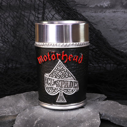 MOTORHEAD SHOTGLASS 8cm - ACE OF SPADES WARPIG SHOTGLASS - OFFICIALLY LICENSED MERCHANDISE