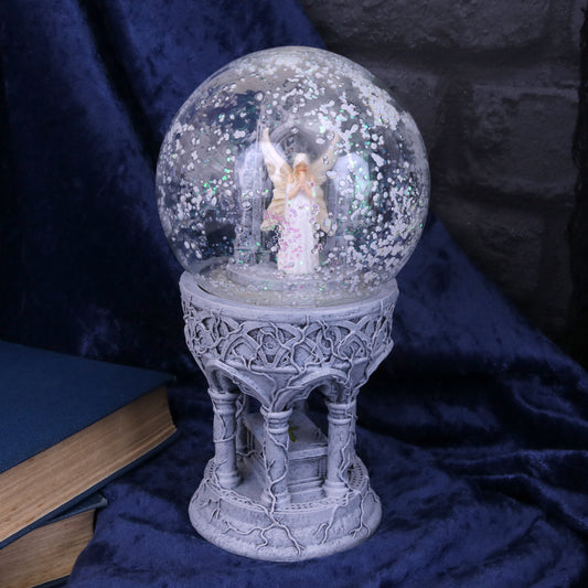 ANNE STOKES - OFFICIALLY LICENSED - ONLY LOVE REMAINS - ANGEL - SNOW GLOBE - 18.5cm