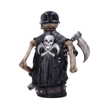 JAMES RYMAN - OFFICIALLY LICENSED - RIDE OUT OF HELL - GOTHIC SKELETON BIKER BUST - 30cm