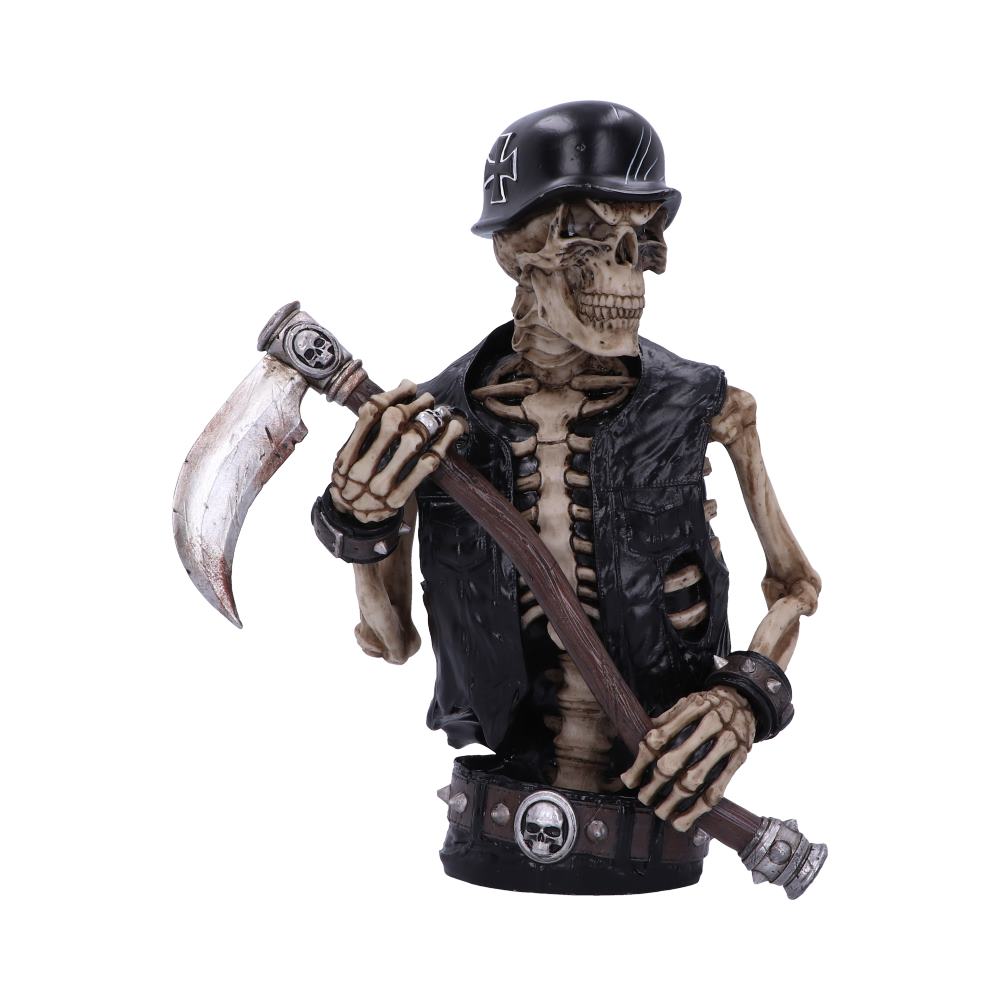 JAMES RYMAN - OFFICIALLY LICENSED - RIDE OUT OF HELL - GOTHIC SKELETON BIKER BUST - 30cm