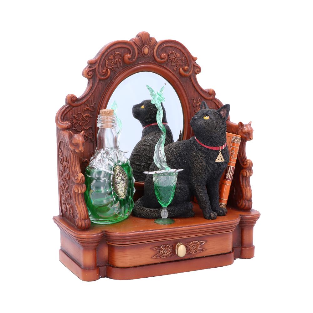 LISA PARKER - OFFICIALLY LICENSED - ABSINTHE & BLACK CAT - CAT FIGURINE - 21.5cm
