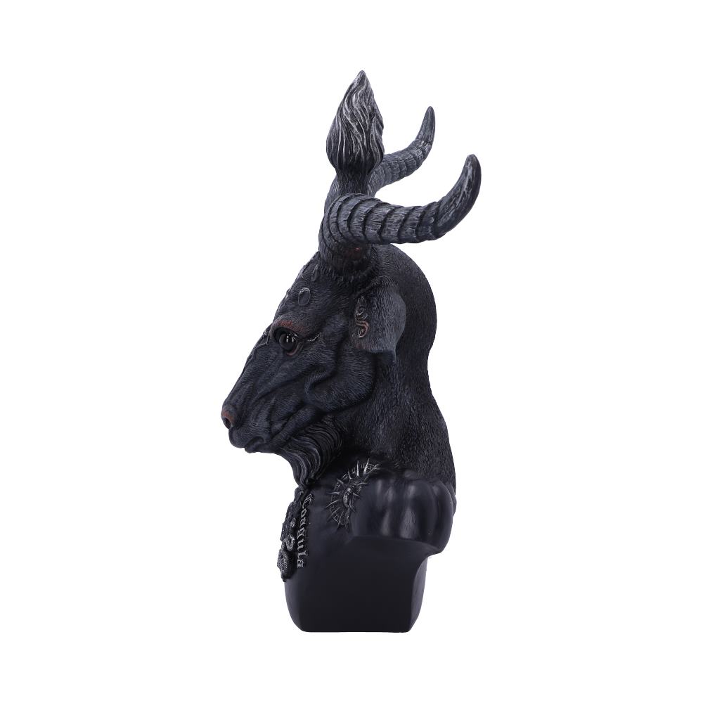 BAPHOMET - BLACK & SILVER - HAND PAINTED - (LARGE) 33cm