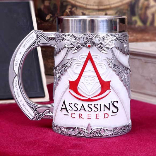 ASSASSIN'S CREED - OFFICIAL LICENSED - 'THE CREED' TANKARD WITH STAINLESS STEEL LINER