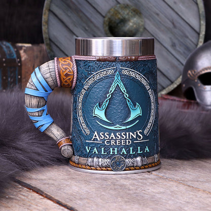 ASSASSIN'S CREED - OFFICIALLY LICENSED - ASSASSIN'S CREED 'VALHALLA' TANKARD WITH STAINLESS STEEL LINER