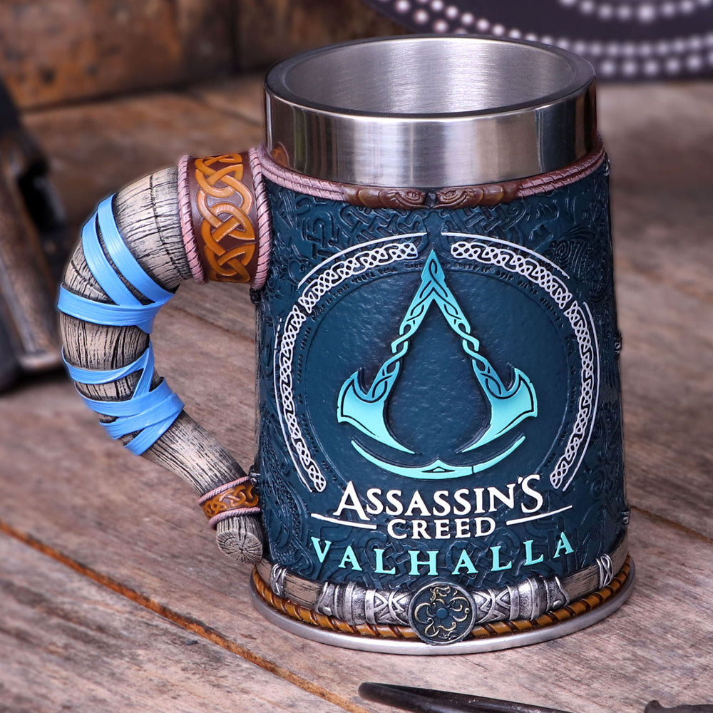 ASSASSIN'S CREED - OFFICIALLY LICENSED - ASSASSIN'S CREED 'VALHALLA' TANKARD WITH STAINLESS STEEL LINER