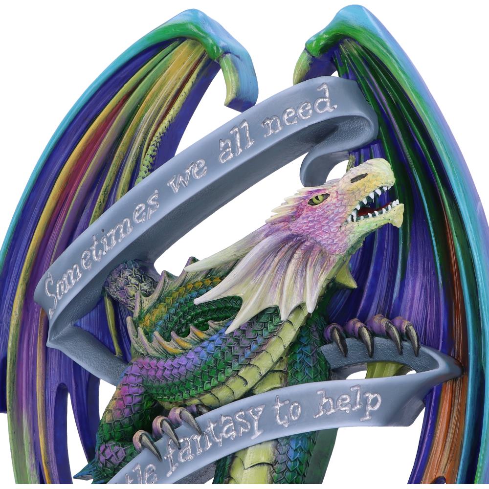 ANNE STOKES - OFFICIALLY LICENSED - SOMETIMES - RAINBOW DRAGON - WALL PLAQUE - 33cm