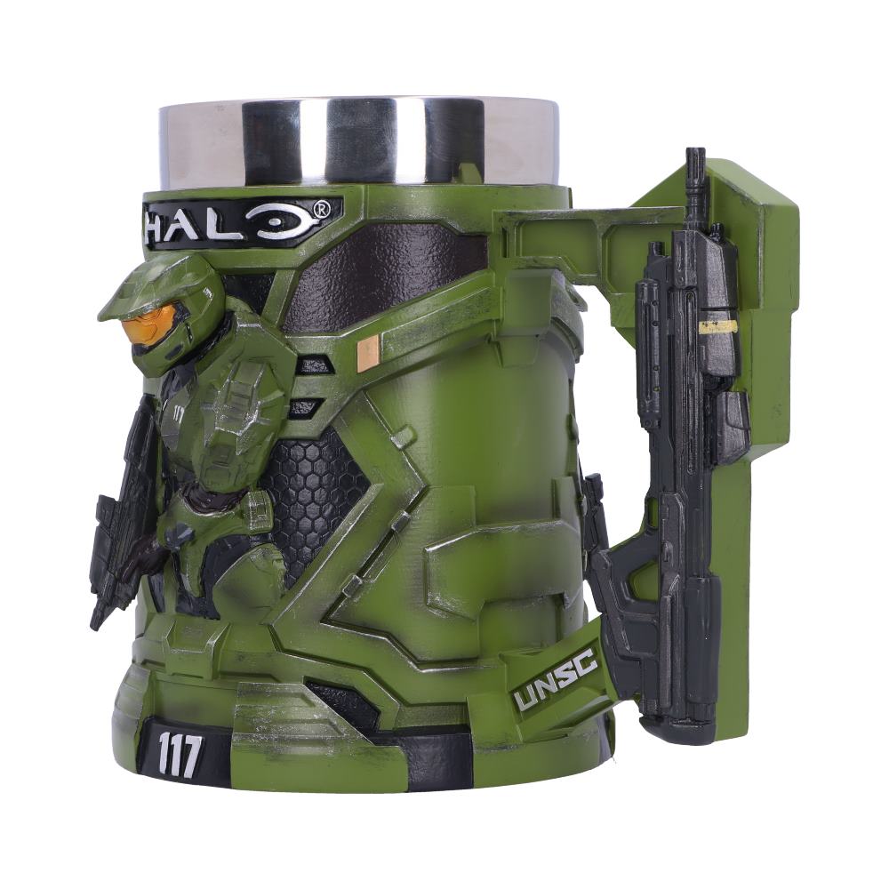 HALO - OFFICIALLY LICENSED - HALO MASTER CHIEF TANKARD WITH STAINLESS STEEL LINER