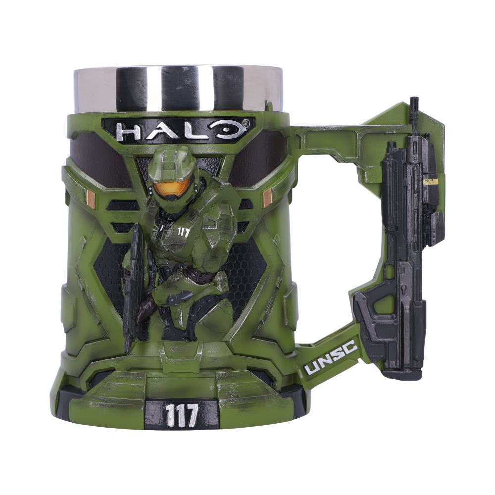 HALO - OFFICIALLY LICENSED - HALO MASTER CHIEF TANKARD WITH STAINLESS STEEL LINER