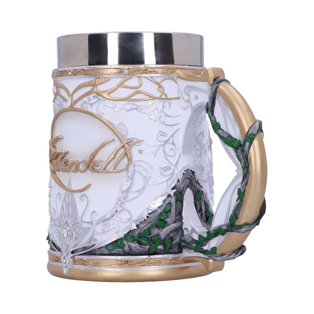 LORD OF THE RINGS - OFFICIALLY LICENSED COLLECTABLE - THE RIVENDELL TANKARD WITH STAINLESS STEEL LINER