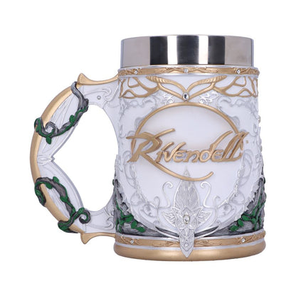 LORD OF THE RINGS - OFFICIALLY LICENSED COLLECTABLE - THE RIVENDELL TANKARD WITH STAINLESS STEEL LINER