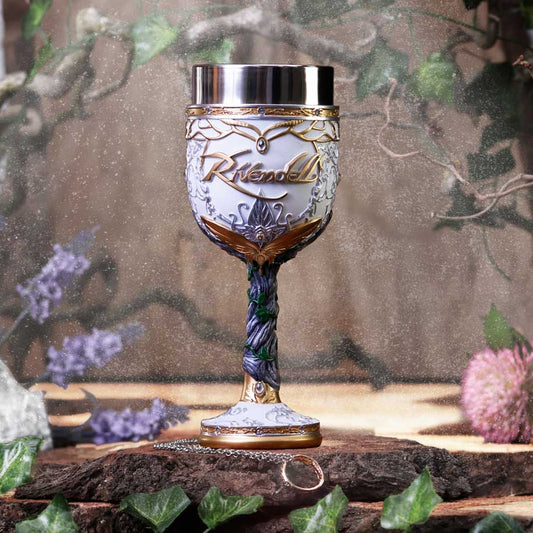 LORD OF THE RINGS - OFFICIALLY LICENSED COLLECTABLE - THE RIVENDELL GOBLET WITH STAINLESS STEEL LINER