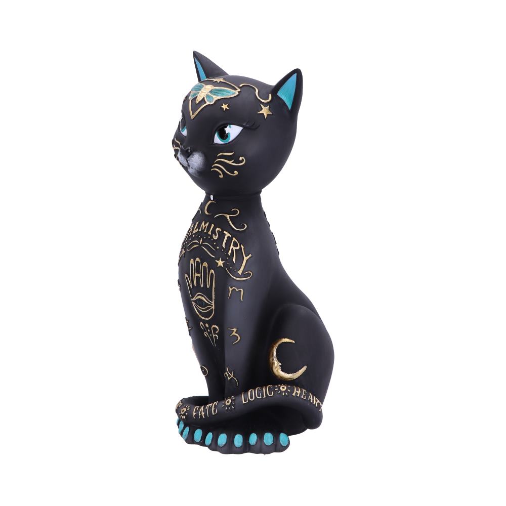 CAT FIGURINE - FORTUNE KITTY - THE PALMISTRY CAT - 27cm