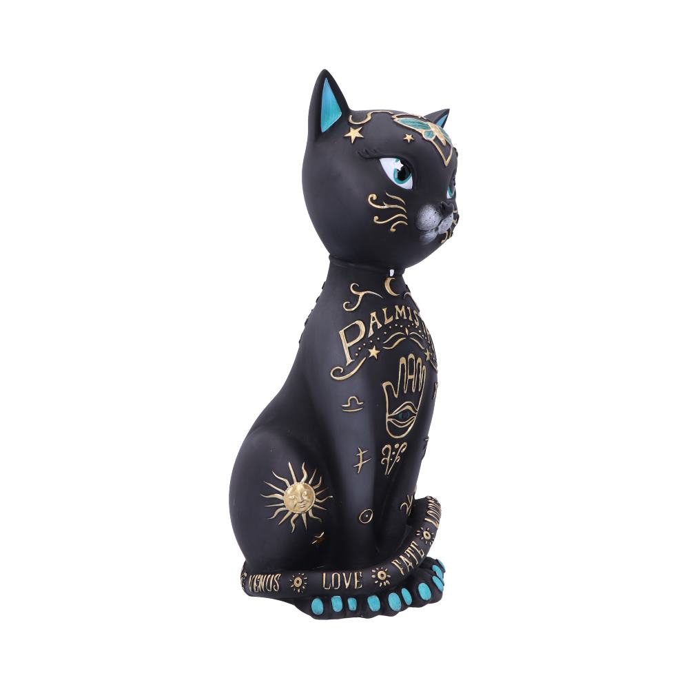 CAT FIGURINE - FORTUNE KITTY - THE PALMISTRY CAT - 27cm