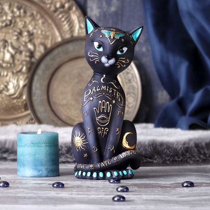 CAT FIGURINE - FORTUNE KITTY - THE PALMISTRY CAT - 27cm