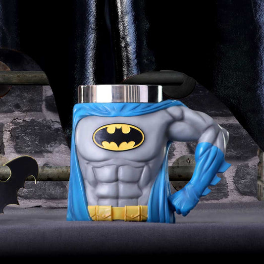 BATMAN - OFFICIALLY LICENSED - BATMAN 'HERO' TANKARD WITH STAINLESS STEEL LINER