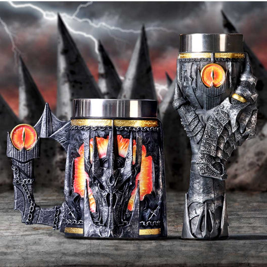 LORD OF THE RINGS - OFFICIALLY LICENSED COLLECTABLE - THE SAURON TANKARD WITH STAINLESS STEEL LINER
