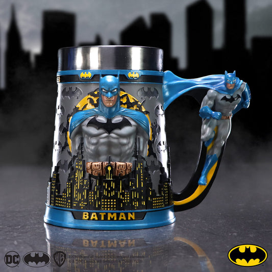 BATMAN - OFFICIALLY LICENSED - BATMAN 'THE CAPED CRUSADER' TANKARD WITH STAINLESS STEEL LINER