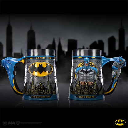 BATMAN - OFFICIALLY LICENSED - BATMAN 'THE CAPED CRUSADER' TANKARD WITH STAINLESS STEEL LINER