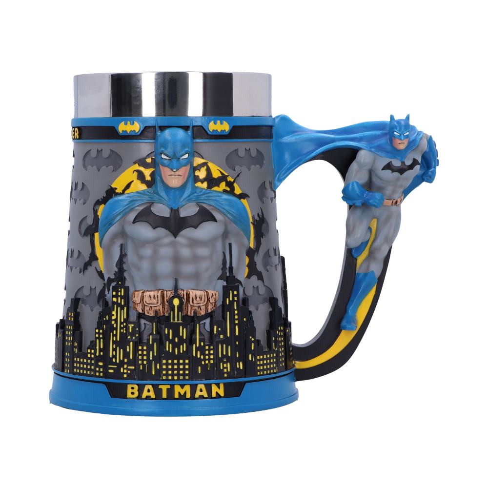 BATMAN - OFFICIALLY LICENSED - BATMAN 'THE CAPED CRUSADER' TANKARD WITH STAINLESS STEEL LINER