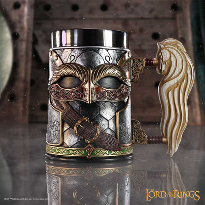 LORD OF THE RINGS - OFFICIALLY LICENSED COLLECTABLE - THE ROHAN TANKARD WITH STAINLESS STEEL LINER
