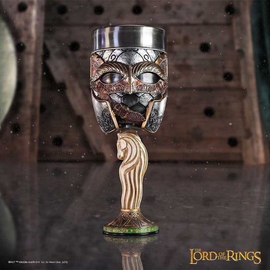 LORD OF THE RINGS - OFFICIALLY LICENSED COLLECTABLE - THE ROHAN GOBLET WITH STAINLESS STEEL LINER