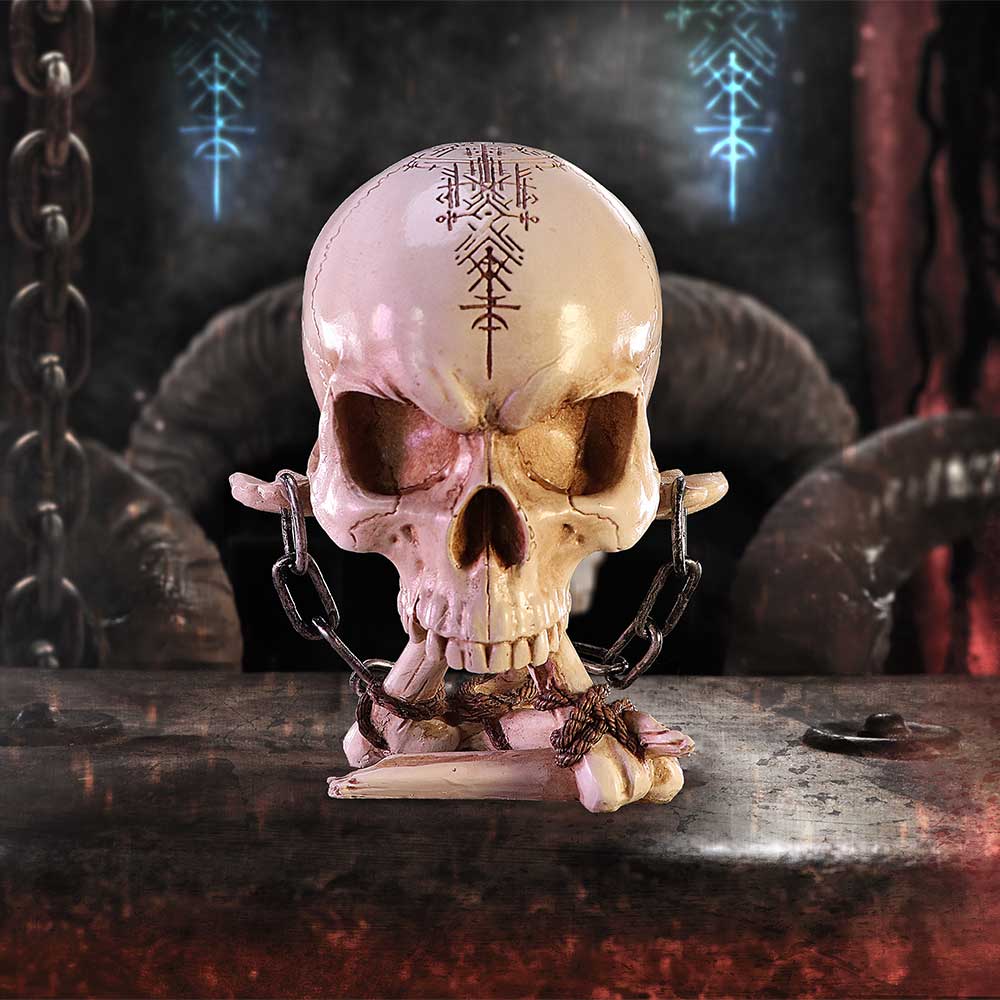 THE RECKONING SKULL - A HAUNTING SKULL RESTING ON A CROSS SHAPED PILE OF BONES