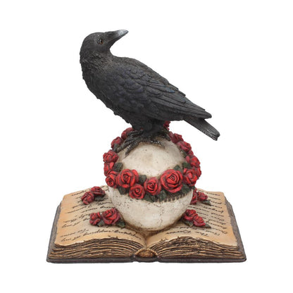 HEARTACHE'S REFLECTION - GOTHIC - RAVEN & SKULL - FIGURINE - ORNAMENT 17cm