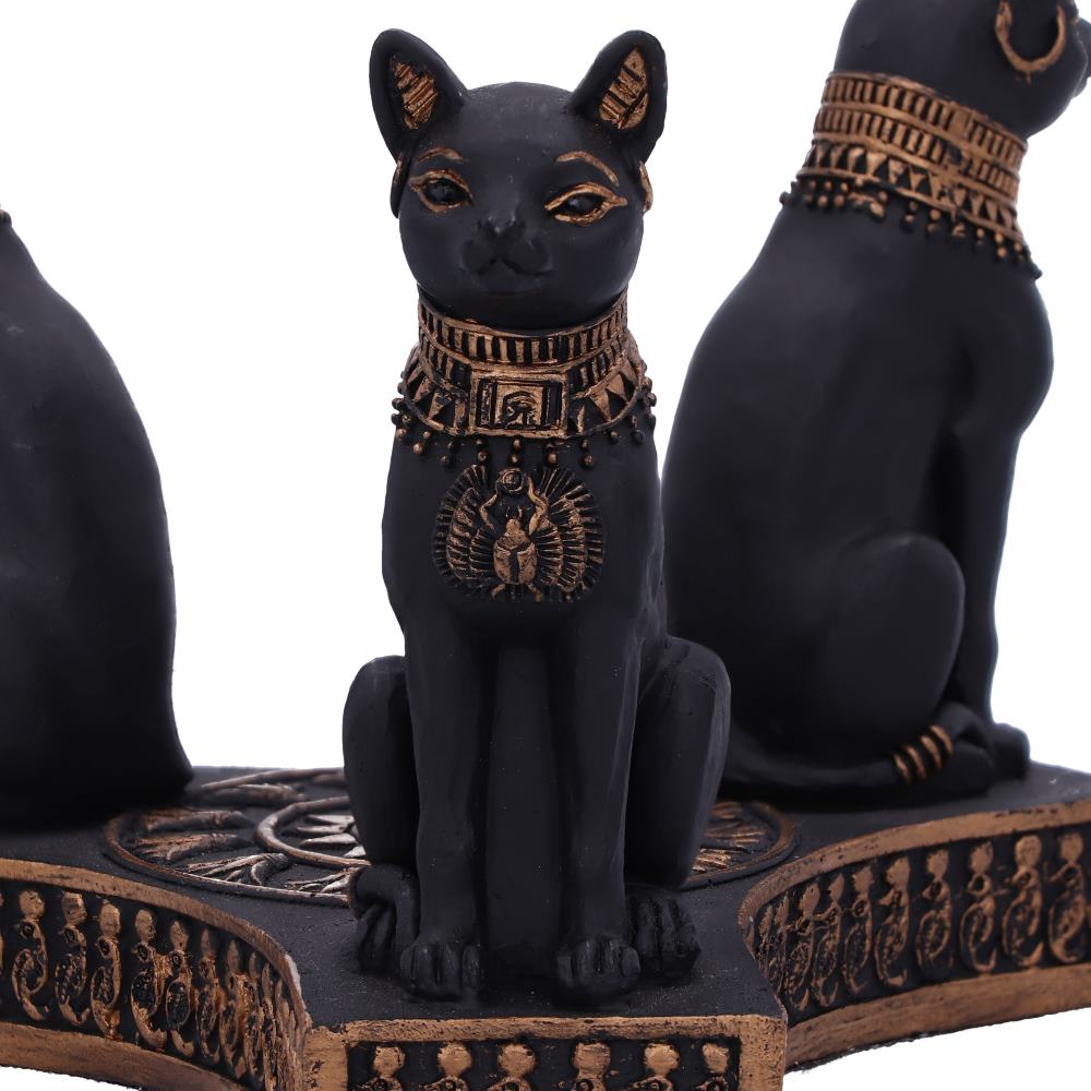 CRYSTAL BALL HOLDER - BASTET'S HONOUR - EGYPTIAN CATS