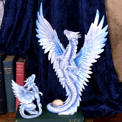 ANNE STOKES - OFFICIALLY LICENSED - ADULT SILVER DRAGON - GOTHIC DRAGON - 31.5cm