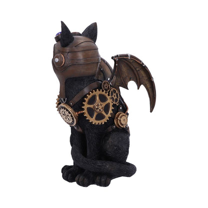 FELINE FLIGHT - THE STEAMPUNK CAT - BLACK CAT 22.7cm PILOT FIGURINE