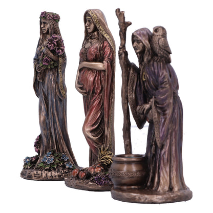 THE MAIDEN, MOTHER & CRONE TRINITY FIGURINES - BRONZE FINISH