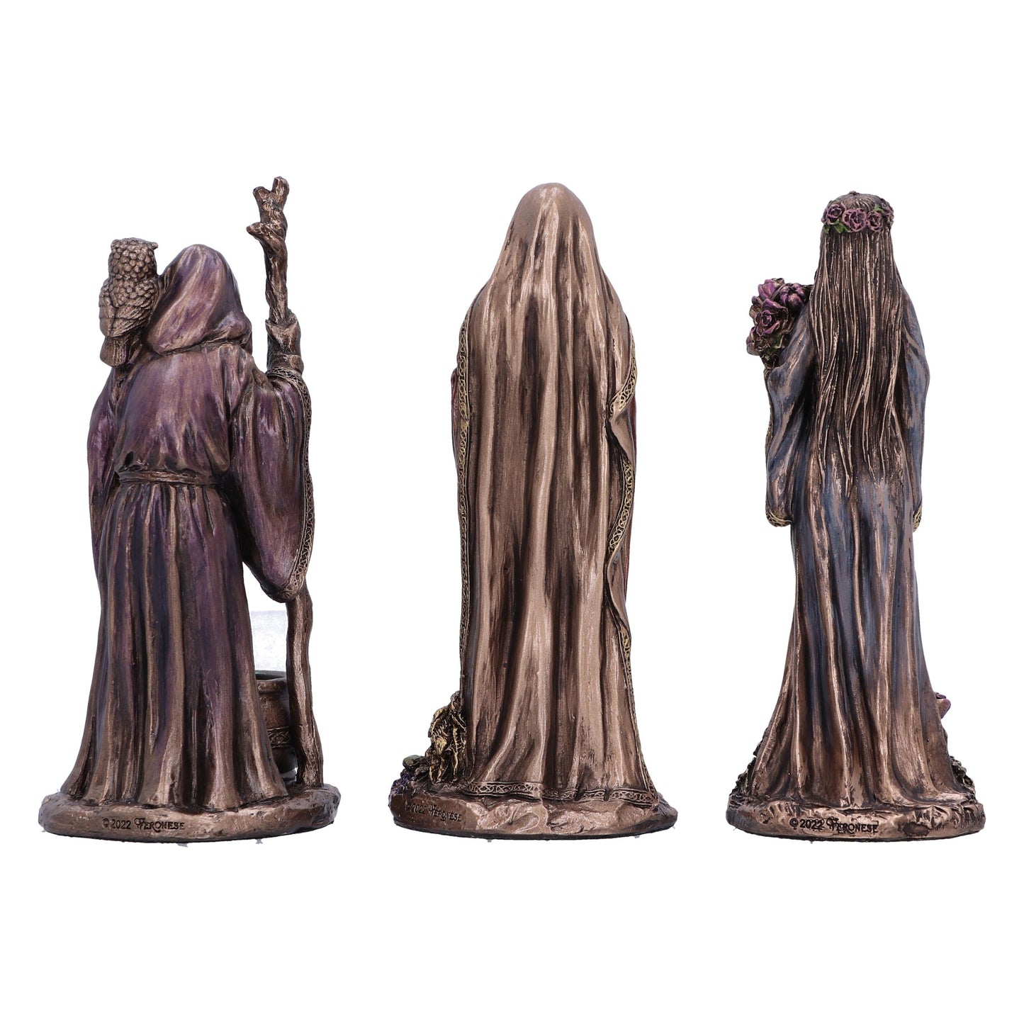 THE MAIDEN, MOTHER & CRONE TRINITY FIGURINES - BRONZE FINISH