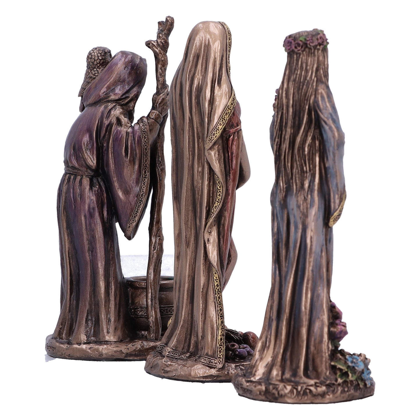 THE MAIDEN, MOTHER & CRONE TRINITY FIGURINES - BRONZE FINISH