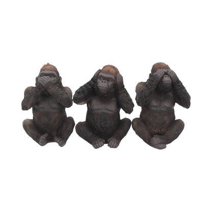 THREE WISE GORILLAS - SEE NO EVIL, HEAR NO EVIL, SPEAK NO EVIL