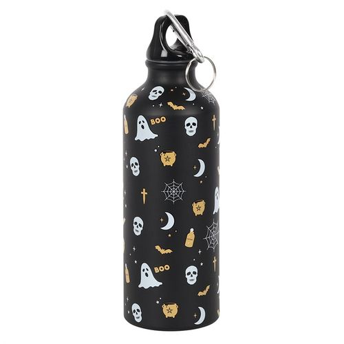 METAL WATER BOTTLE - WITCHES BREW DESIGN - SUITABLE FOR HOT AND COLD DRINKS