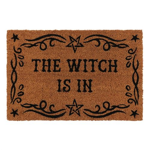 DOORMAT - WITCH STYLE #3 - 'THE WITCH IS IN' - 60mm x 40mm