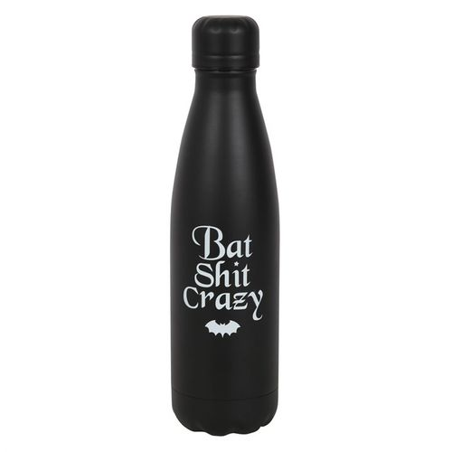 METAL WATER BOTTLE - BAT SHIT CRAZY DESIGN - SUITABLE FOR HOT AND COLD DRINKS