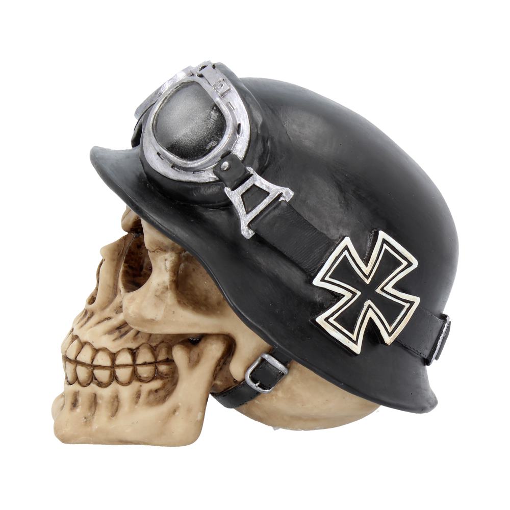 IRON CROSS HELMET BIKER SKULL WITH GOGGLES 15.5cm