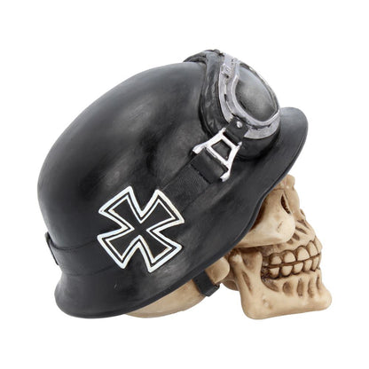 IRON CROSS HELMET BIKER SKULL WITH GOGGLES 15.5cm