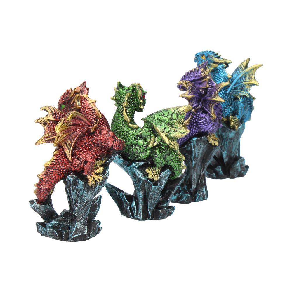 SET OF DRAGON FIGURES - DRAGONLING BROOD - SET OF 4 DRAGON FIGURINES